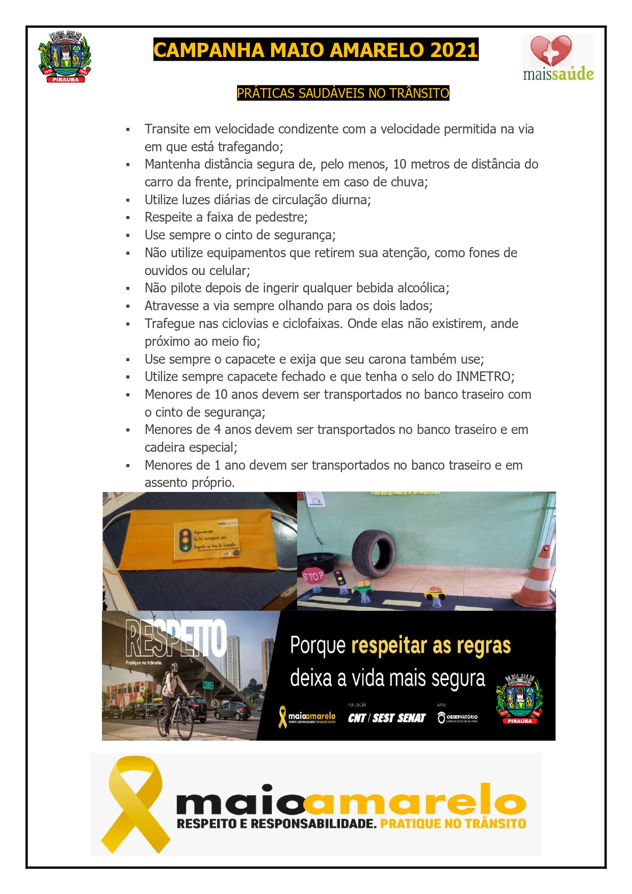 Práticas saudáveis no trânsito