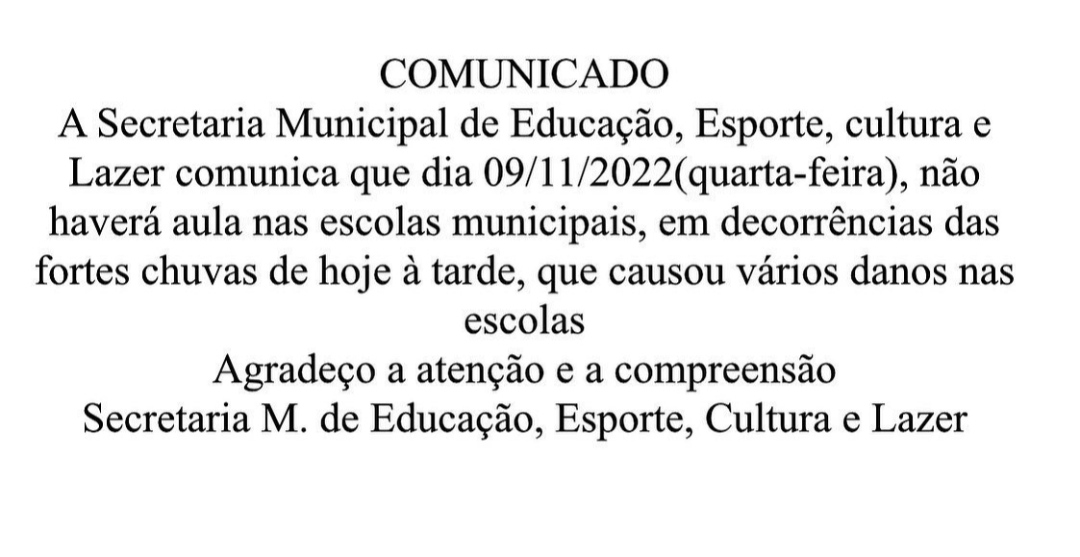 COMUNICADO