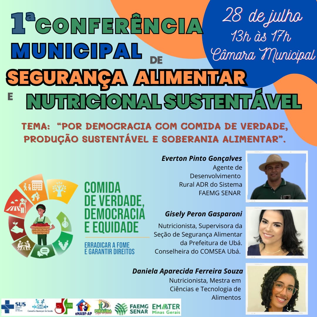 1ª CONFERÊNCIA MUNICIPAL DE SEGURANÇA ALIMENTAR E NUTRICIONAL SUSTENTÁVEL 